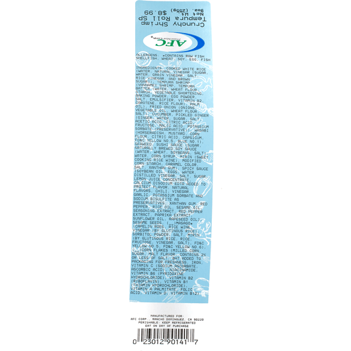 slide 5 of 5, AFC Advanced Fresh Concepts Tempura Roll 1 ea, 1 ct