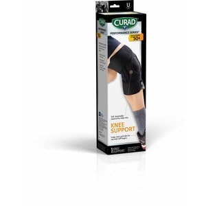 slide 1 of 1, Curad + Knee Support With Side Stabilizers, 1 ct