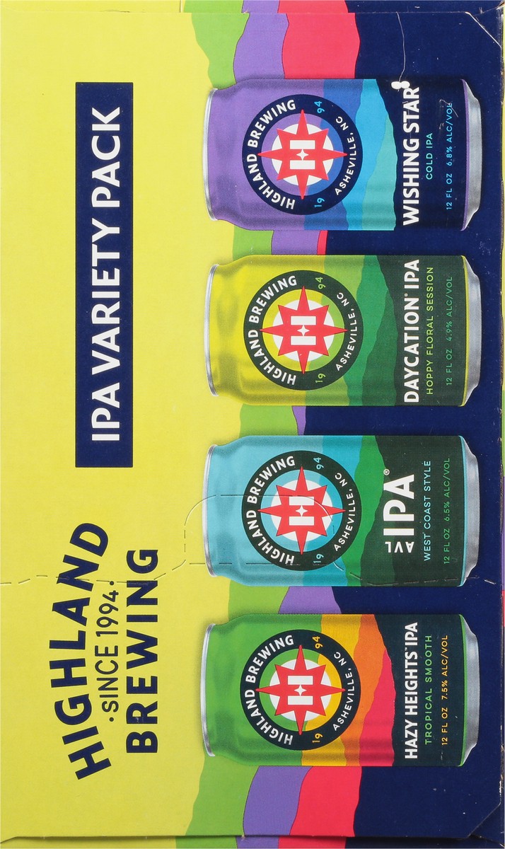 slide 3 of 9, Highland Brewing Company IPA Assorted Beer Variety Pack 12 - 12 oz Cans, 12 ct; 12 oz