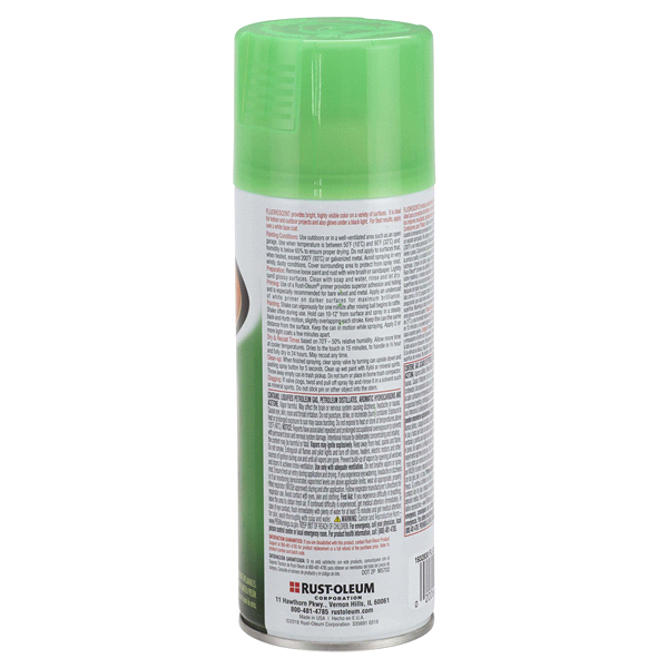 slide 8 of 9, Rust-Oleum Specialty Fluorescent Spray Paint - 1932830, Fluorescent Green, 11 oz