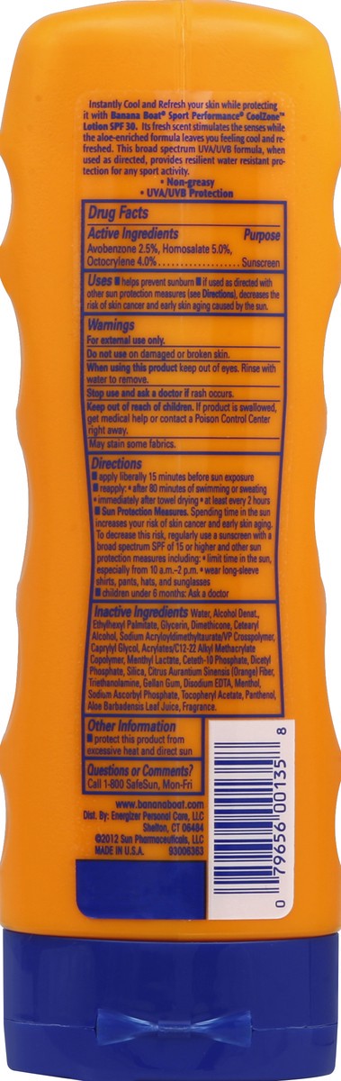 slide 3 of 3, Banana Boat Sport Cool Zone Spf Otion, 6 fl oz