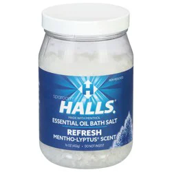 Halls Refresh Essential Oil Bath Salt - Mentho-Lyptus
