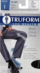 TRUFORM Dress-Style Men's Socks Firm Support Black Medium