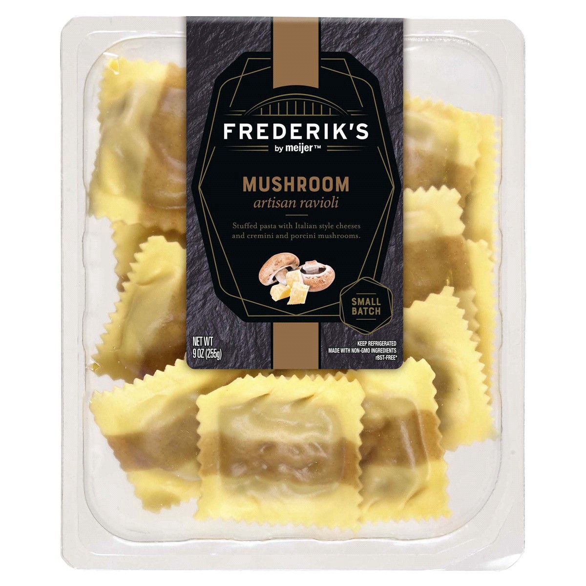 slide 1 of 9, FREDERIKS BY MEIJER Frederik's Wild Mushroom Ravioli Refrigerated Pasta, 9 oz