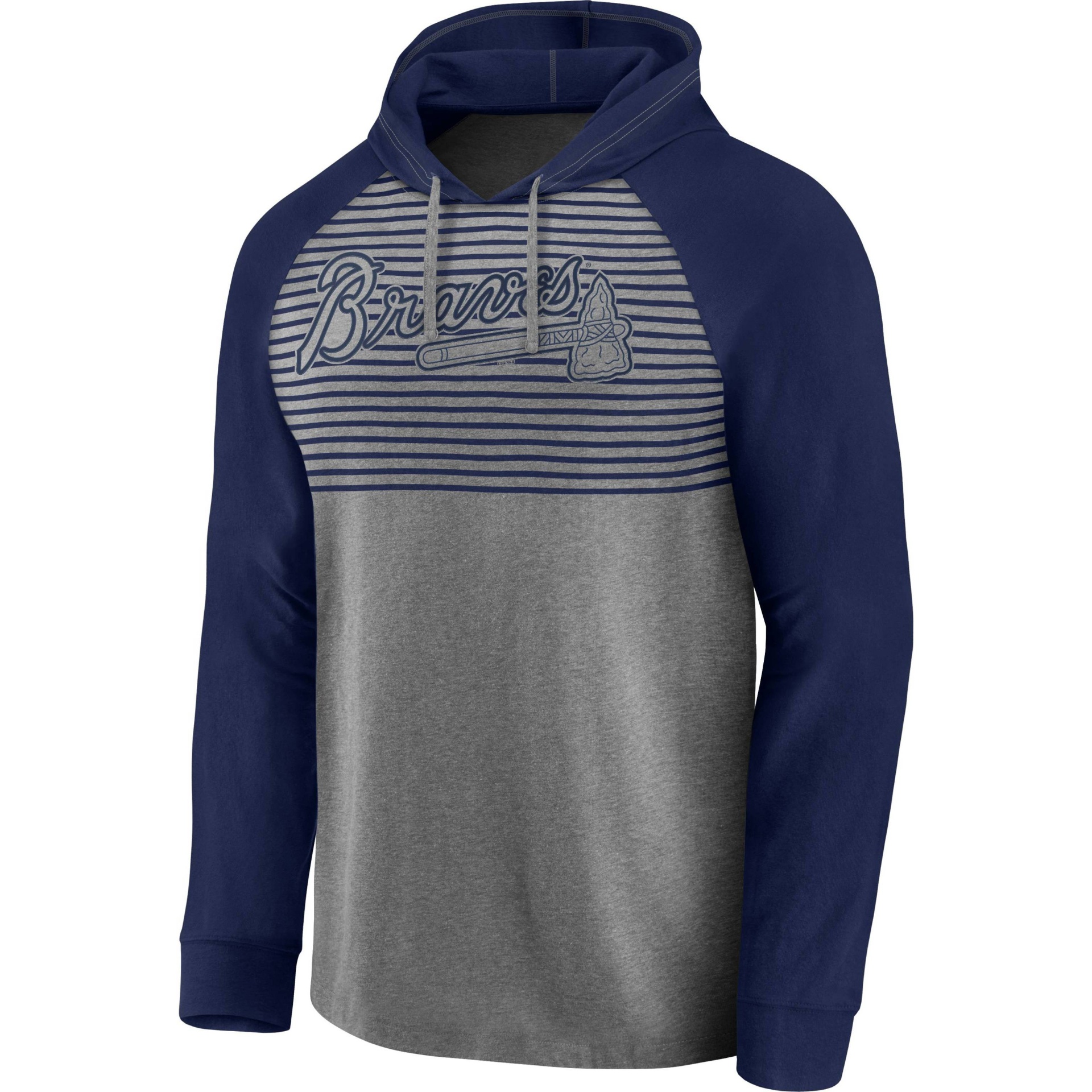 Mlb Atlanta Braves Men's Lightweight Bi-blend Hooded Sweatshirt