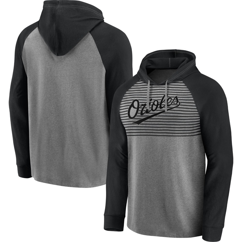 Mlb Baltimore Orioles Men's Lightweight Bi-blend Hooded Sweatshirt