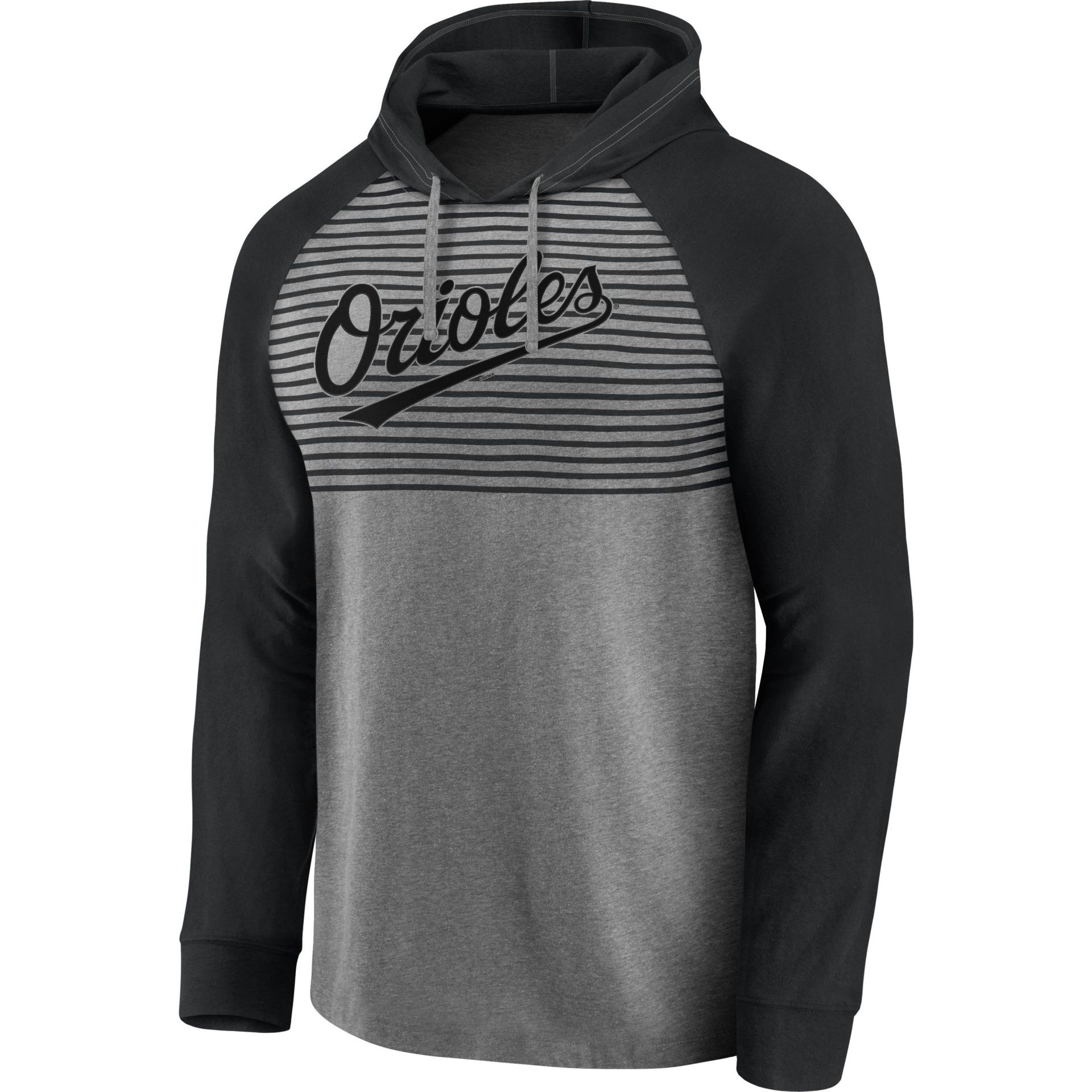 Mlb Baltimore Orioles Men's Lightweight Bi-blend Hooded Sweatshirt