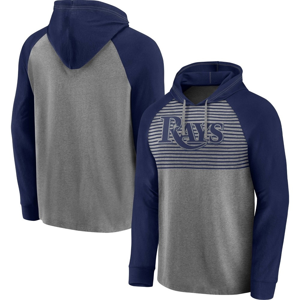 Mlb Tampa Bay Rays Men's Lightweight Bi-blend Hooded Sweatshirt