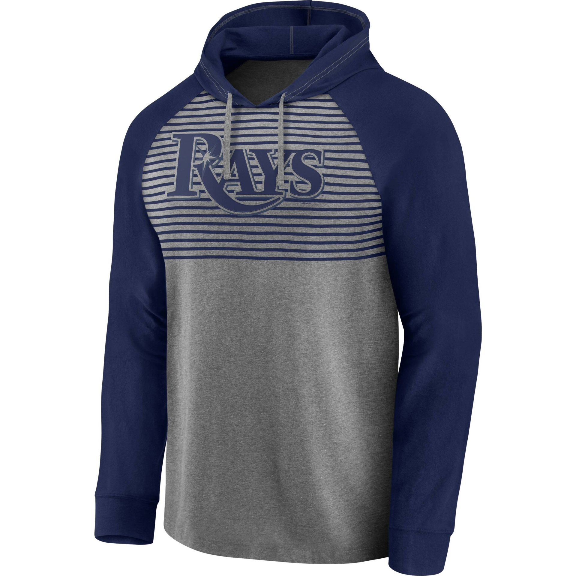 MLB Tampa Bay Rays Men's Lightweight Bi-Blend Hooded Sweatshirt - M