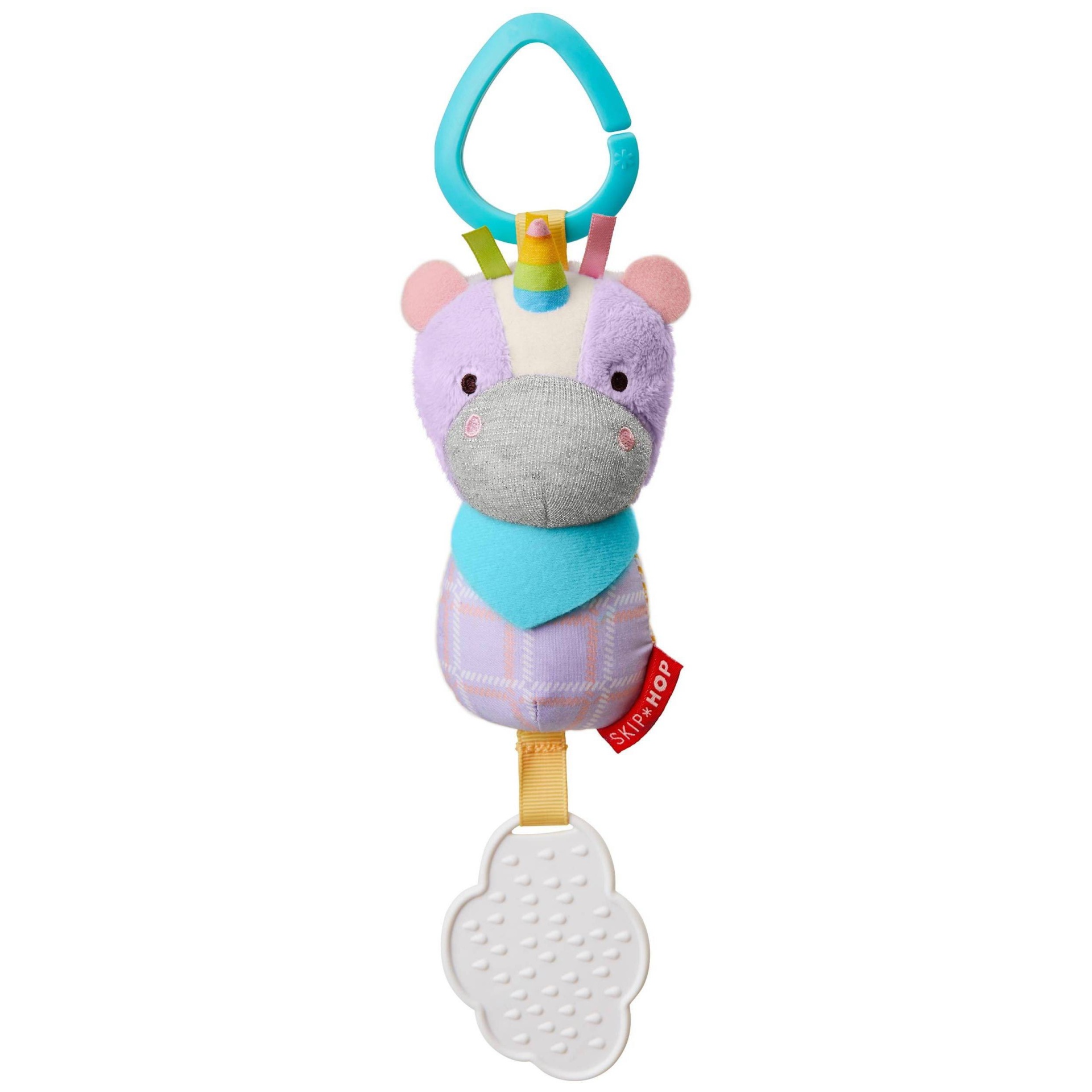 slide 1 of 4, Skip Hop Bandana Buddies Chime & Teethe Toy - Unicorn, 1 ct