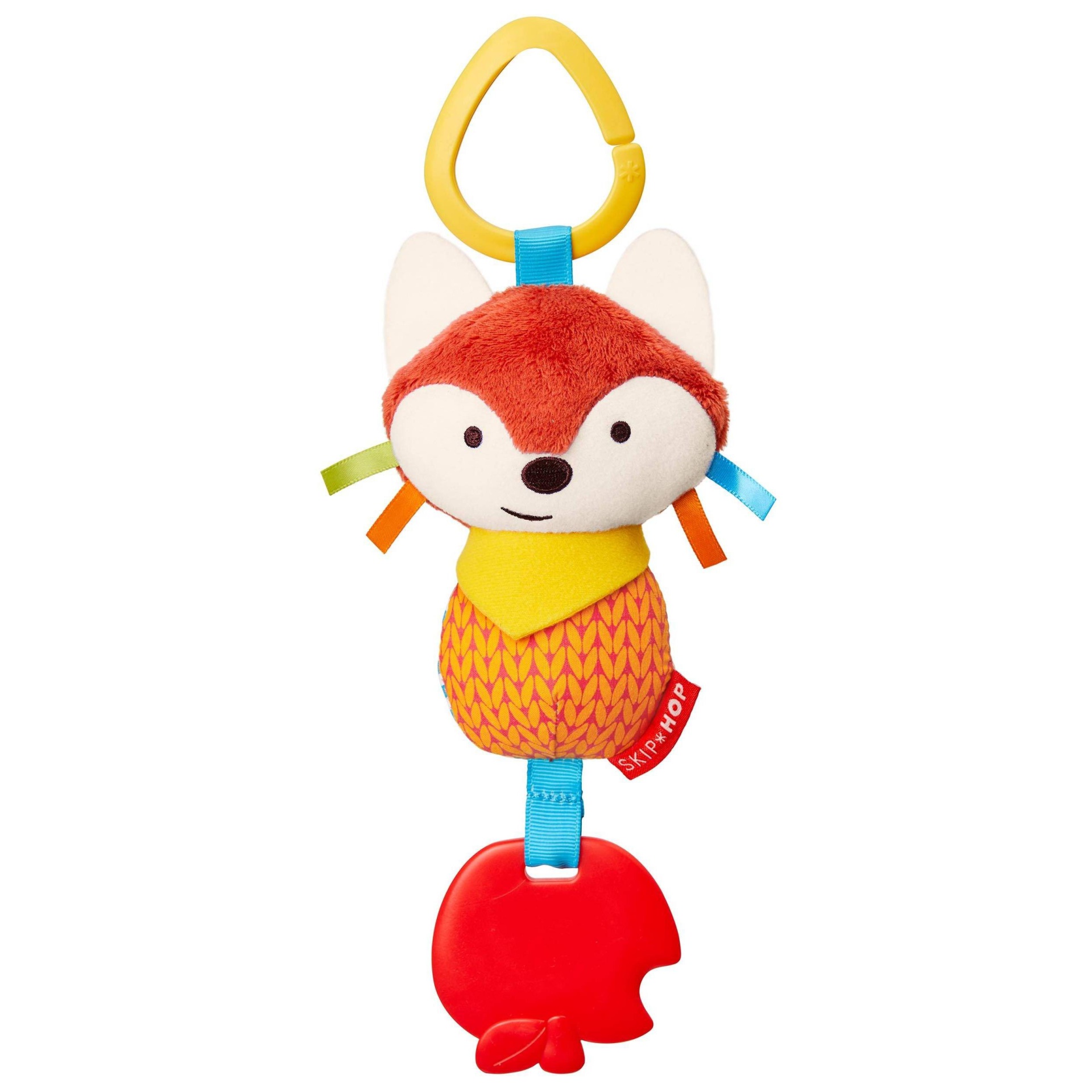 slide 1 of 4, Skip Hop Bandana Buddies Chime & Teethe Toy - Fox, 1 ct