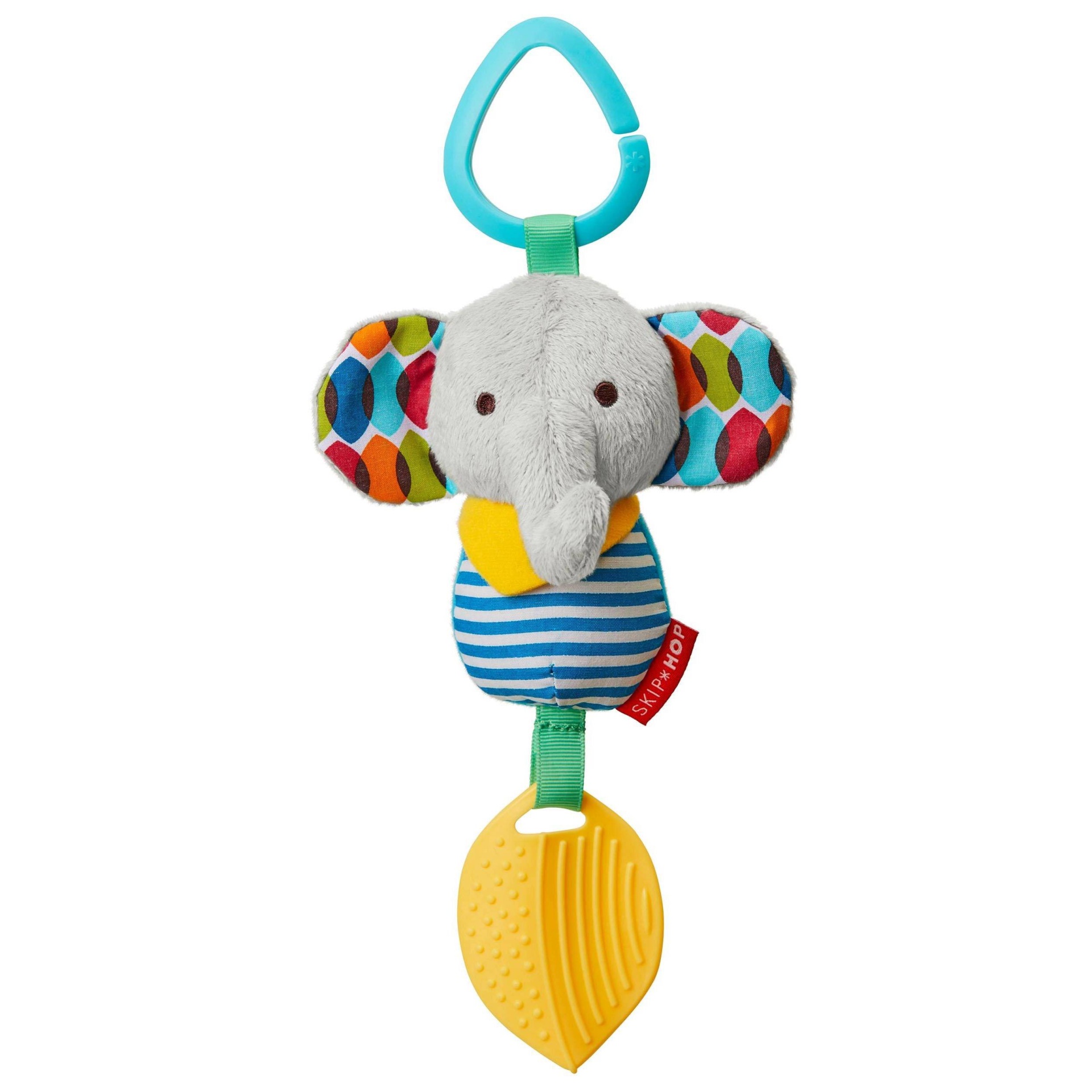 slide 1 of 4, Skip Hop Bandana Buddies Chime & Teethe Toy - Elephant, 1 ct