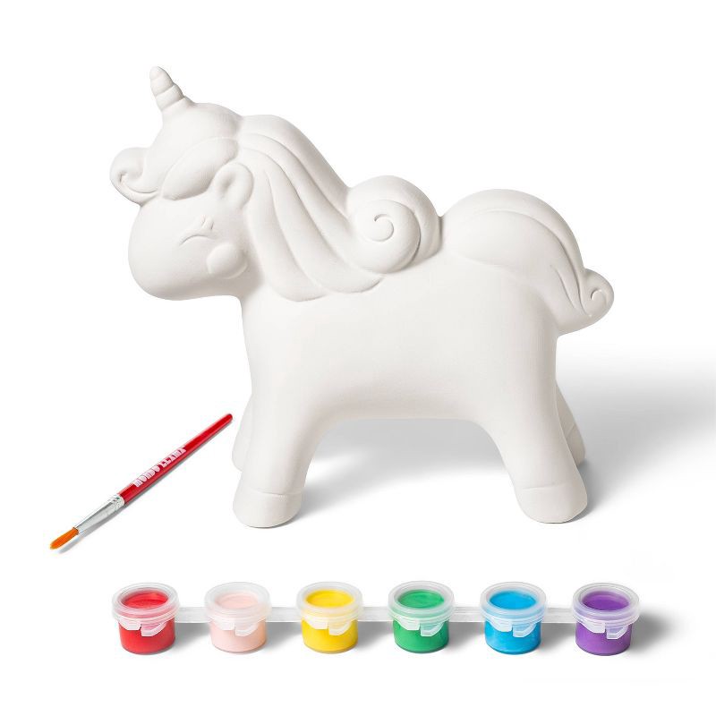 slide 2 of 4, Paint-Your-Own Ceramic Unicorn Kit - Mondo Llama™: Painting Kit with Brush & Paint, Ceramic Animal Craft for Ages 8+, 1 ct