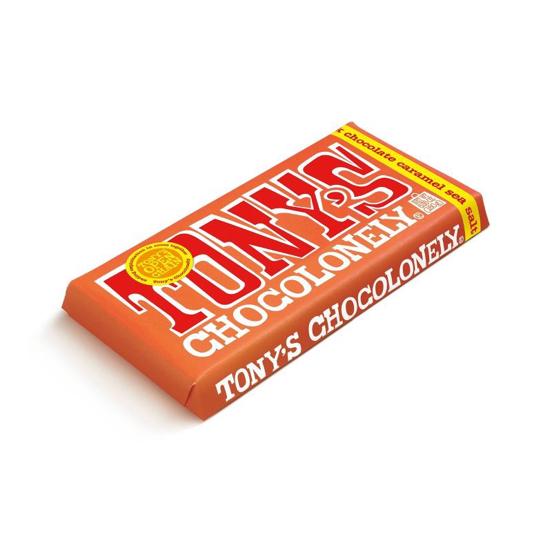 slide 4 of 7, Tony's Chocolonely Tony's Caramel and Sea Salt Milk Chocolate Candy Bar - 6.35oz, 6.35 oz
