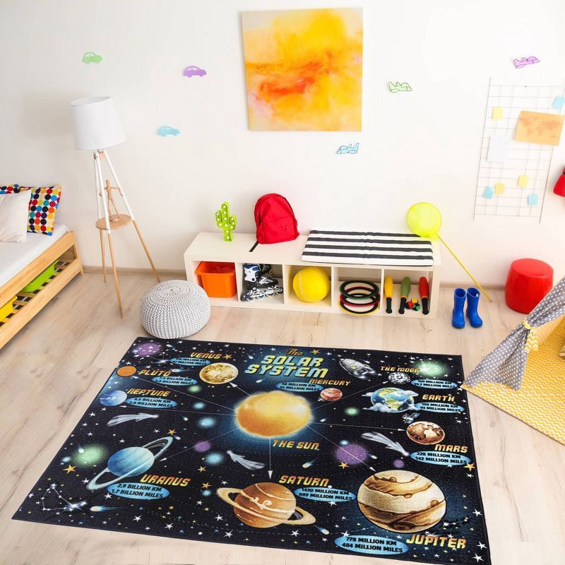 slide 3 of 4, 5'x7' Solar System Area Rug - Smithsonian, 1 ct
