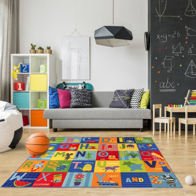 slide 3 of 4, 5'x7' Alphabet Area Rug - Smithsonian, 1 ct