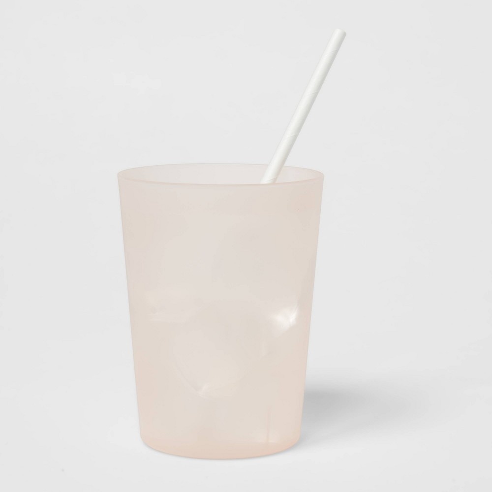 18 Ounce Plastic Light Pink Tumbler