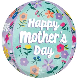 Happy Mother's Day 16 Inch Orbz Cube Helium-Filled Foil Balloon