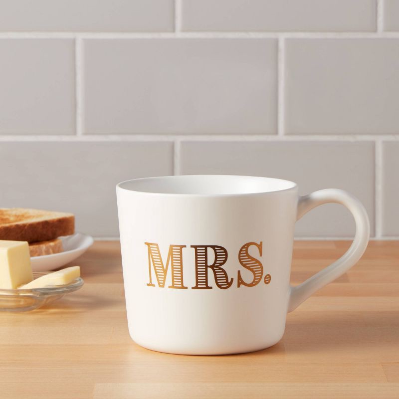 slide 2 of 3, 15oz Stoneware Mrs. Mug - Threshold™, 15 oz