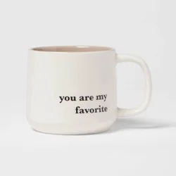 15oz Stoneware You Are My Favorite Mug - Threshold™: Traditional White Coffee Mugs, Dishwasher & Microwave Safe