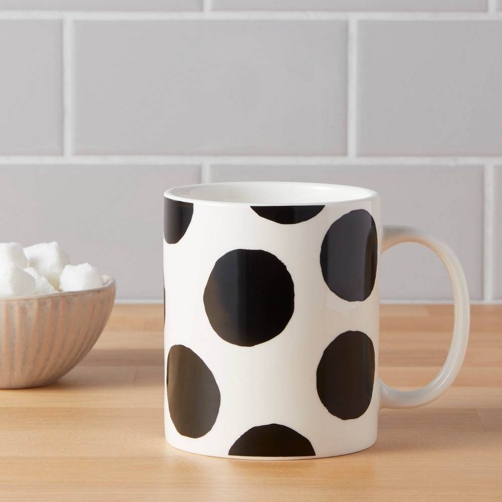 slide 2 of 3, Stoneware Polka Dots Mug - Room Essentials, 15 oz