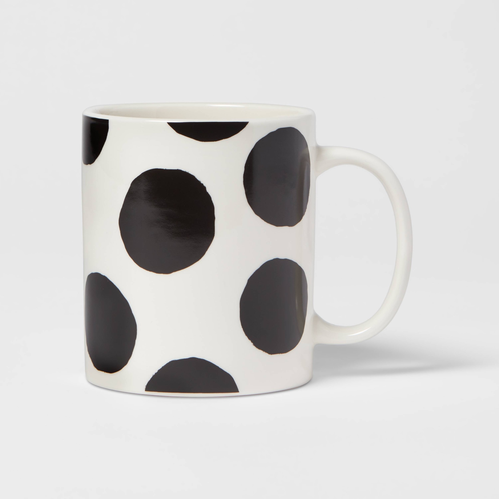 slide 1 of 3, Stoneware Polka Dots Mug - Room Essentials, 15 oz