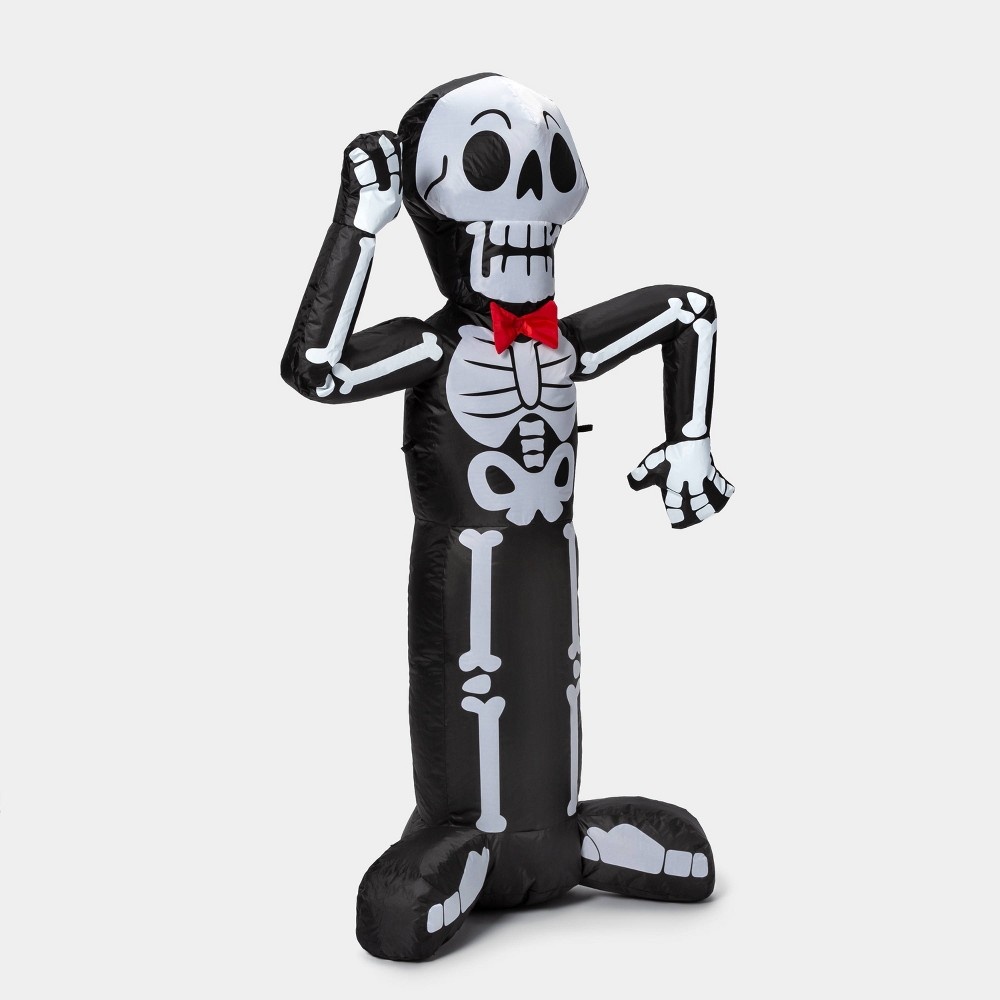 slide 3 of 4, Inflatable Skeleton Halloween Decoration Black/White - Hyde & EEK! Boutique, 1 ct