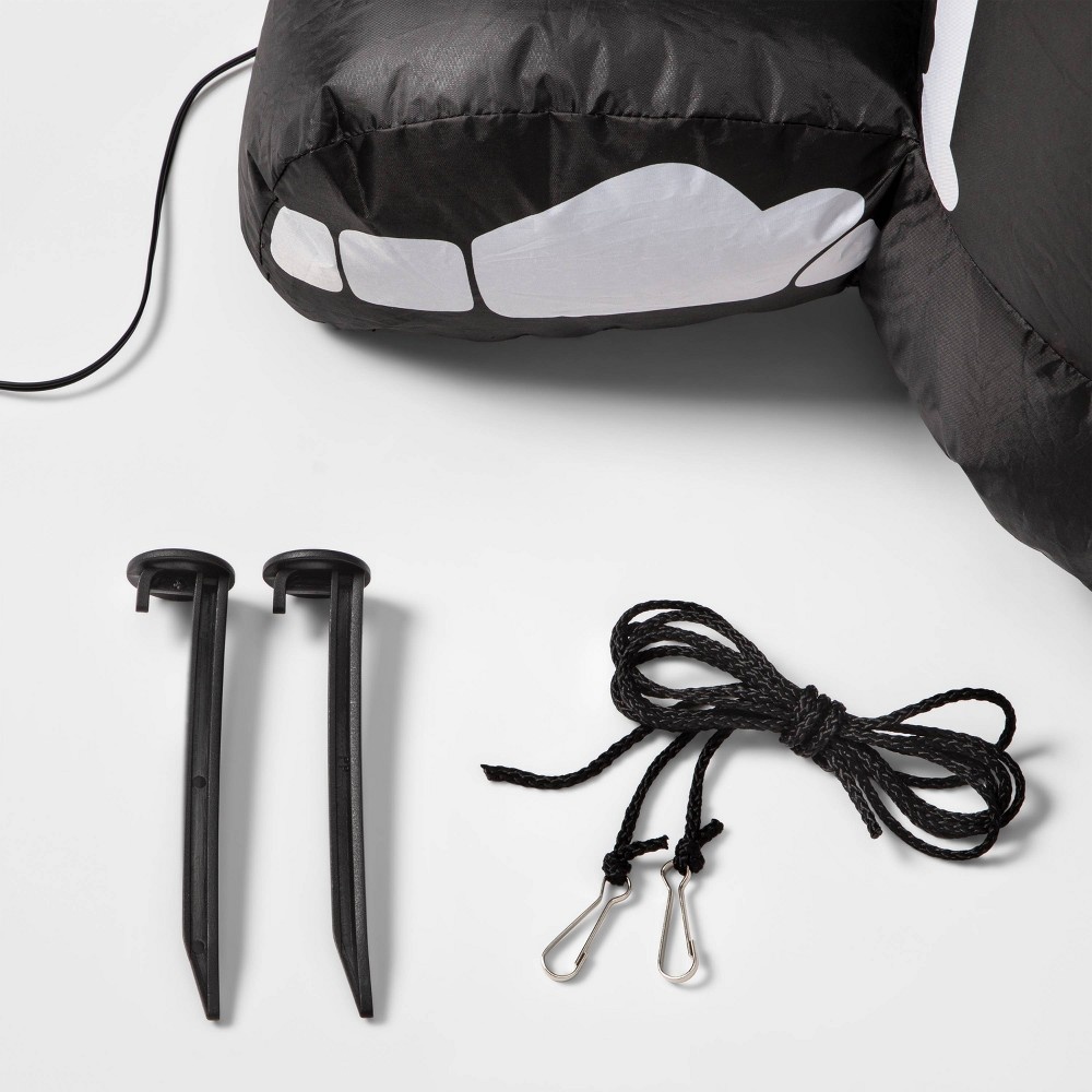slide 4 of 4, Inflatable Skeleton Halloween Decoration Black/White - Hyde & EEK! Boutique, 1 ct