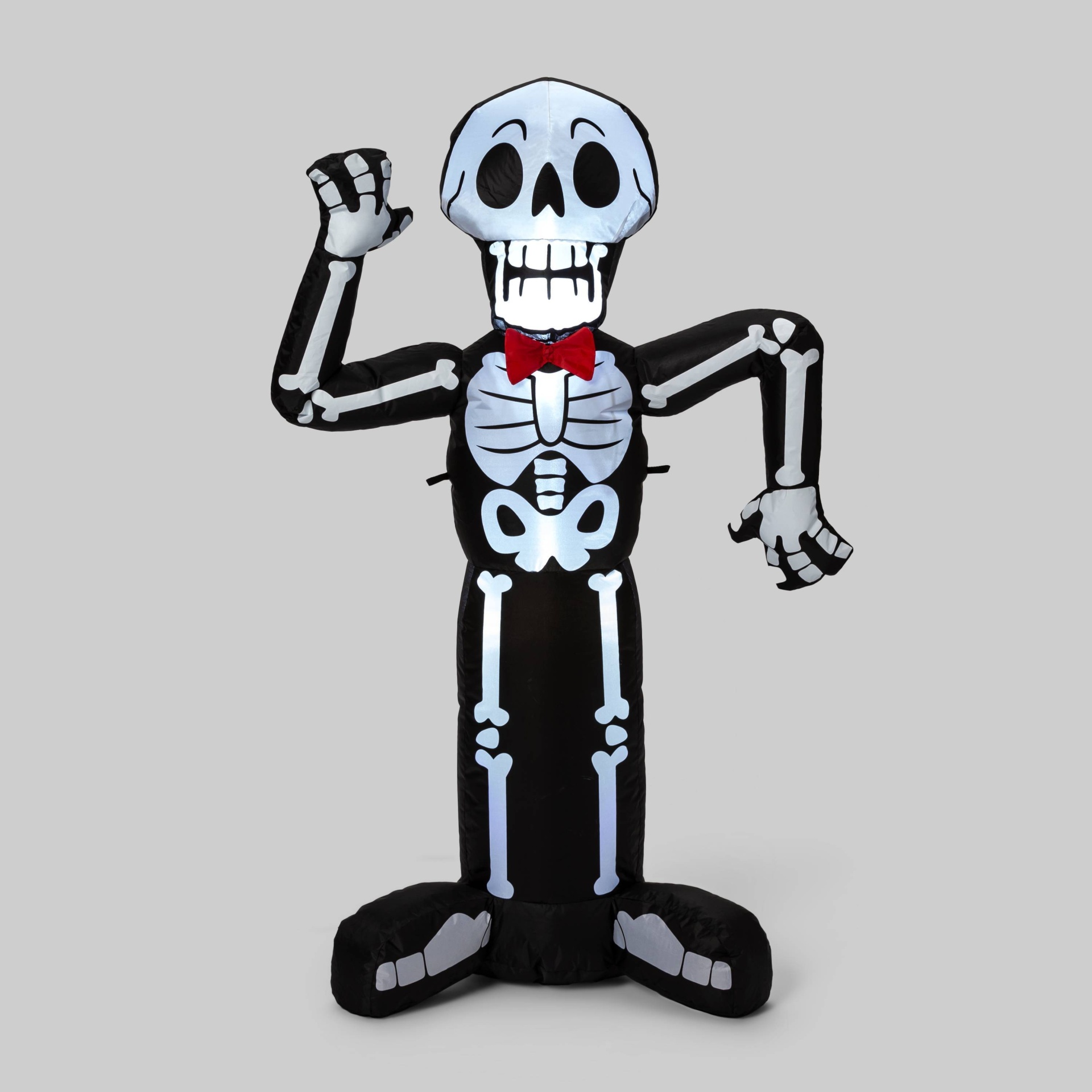 slide 1 of 4, Inflatable Skeleton Halloween Decoration Black/White - Hyde & EEK! Boutique, 1 ct
