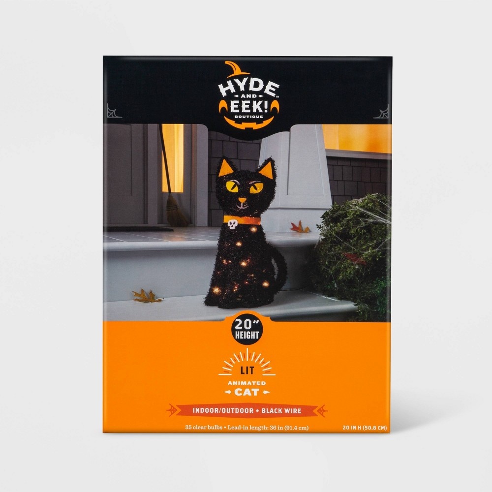 Hyde and eek LED Black Cat Backlit Halloween Lighted store Sign