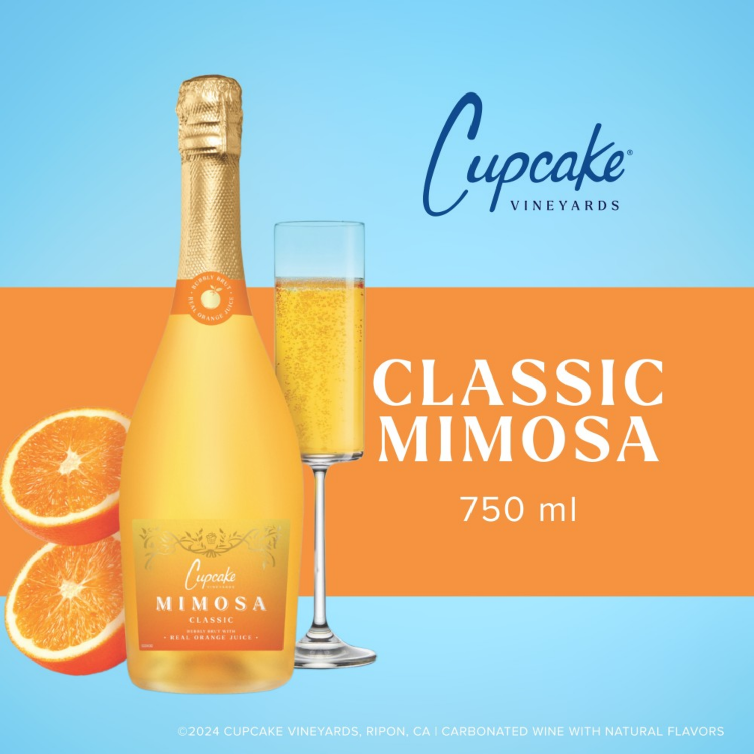 slide 1 of 5, Cupcake Vineyards Classic Mimosa, Orange Sparkling Wine, 750ml, 750 ml