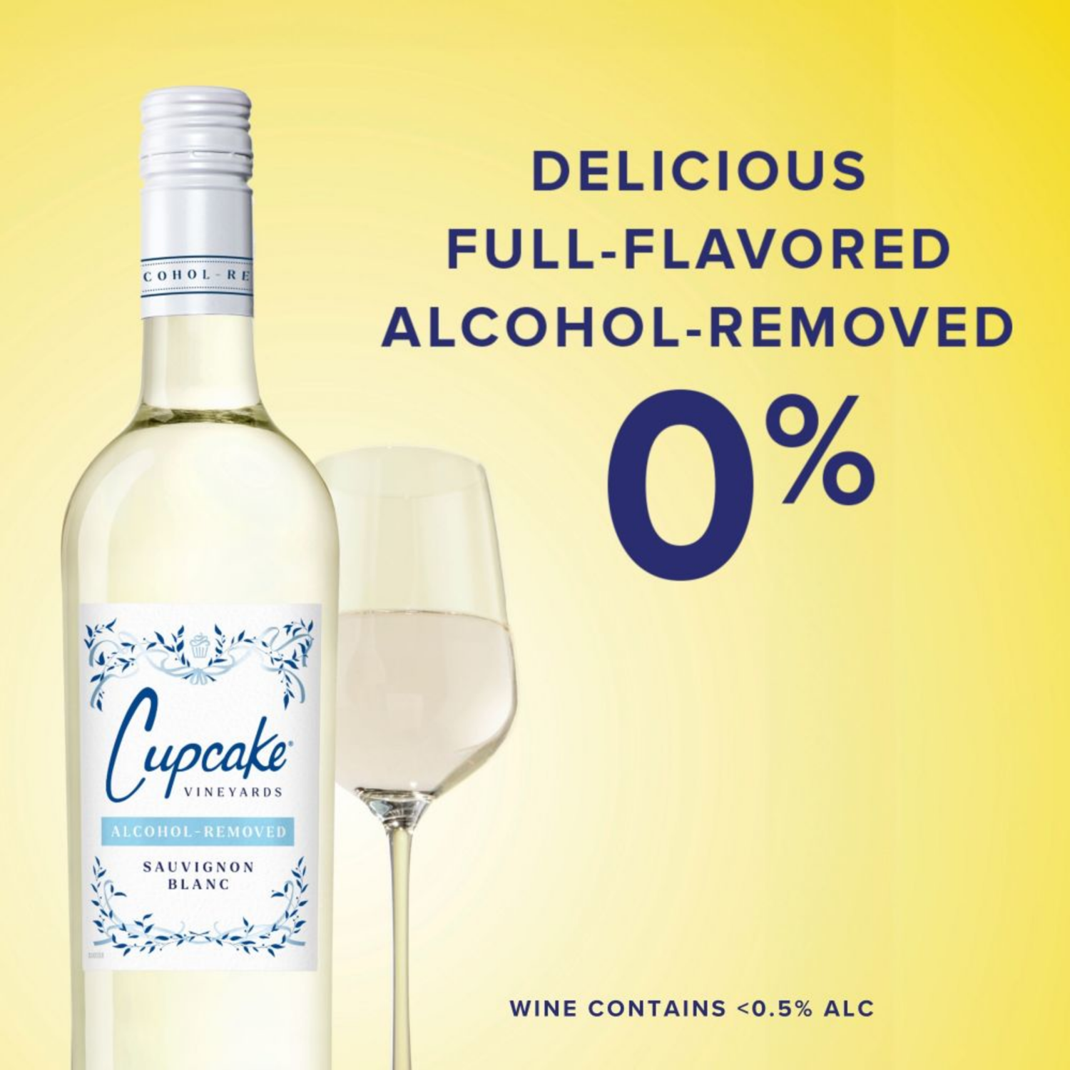 slide 2 of 4, Cupcake Vineyards Alcohol-Removed California Sauvignon Blanc 750 ml, 750 ml