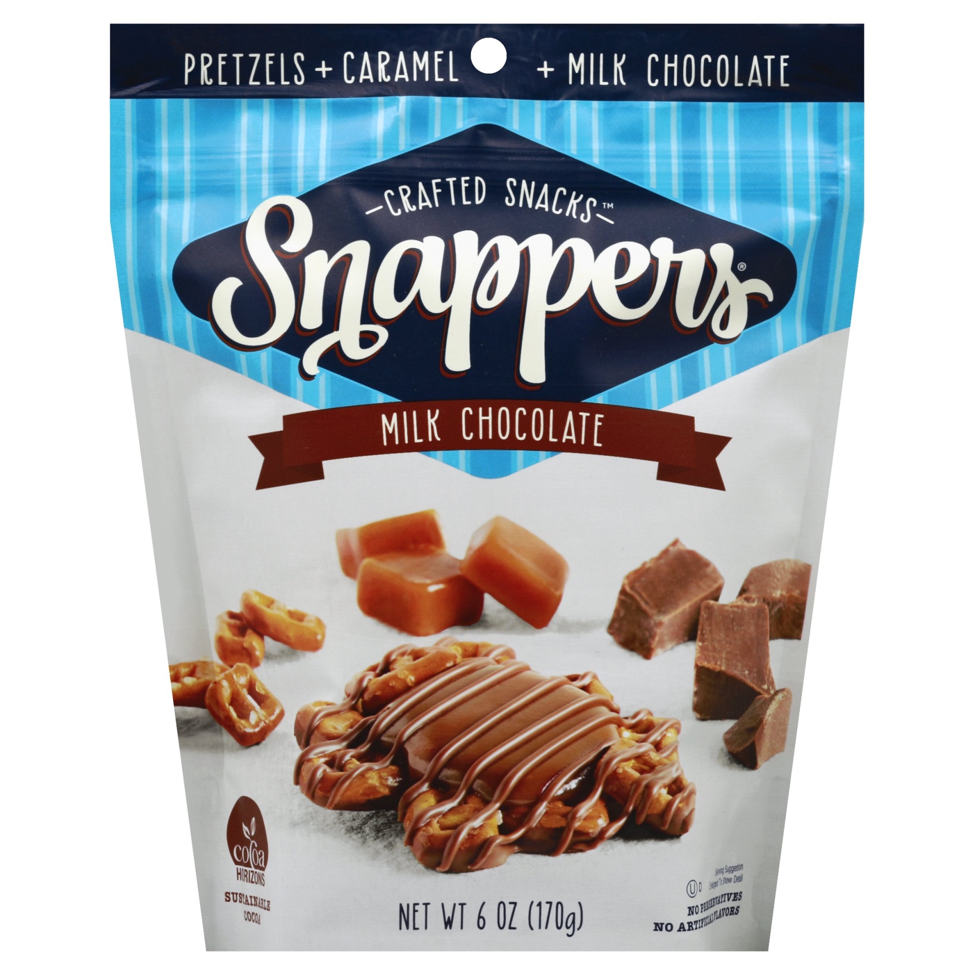 slide 1 of 5, Snappers Original Milk Chocolate Pretzel Snacks, 6 oz