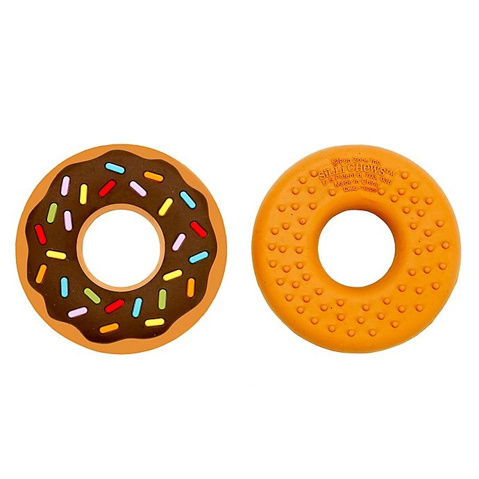 slide 2 of 4, Silli Chews Chocolate Donut Teether Toy, 1 ct