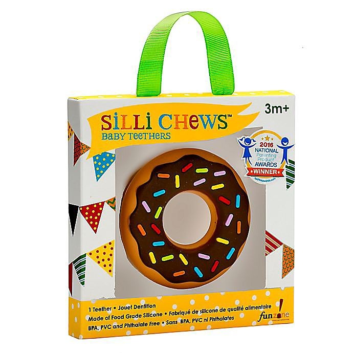 slide 4 of 4, Silli Chews Chocolate Donut Teether Toy, 1 ct