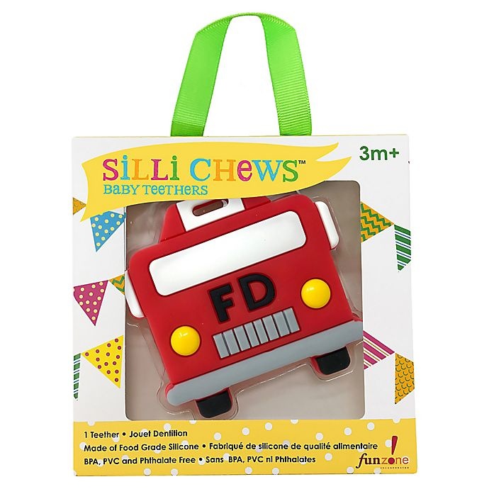 slide 3 of 3, Silli Chews Fire Truck Teether, 1 ct