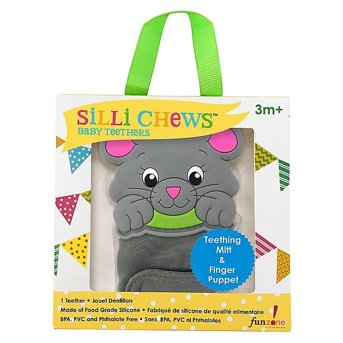 slide 3 of 3, Silli Chews Mouse Teething Mitt, 1 ct