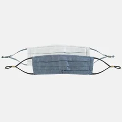 2pk Adjustable Face Mask -Universal Thread Blue One Size