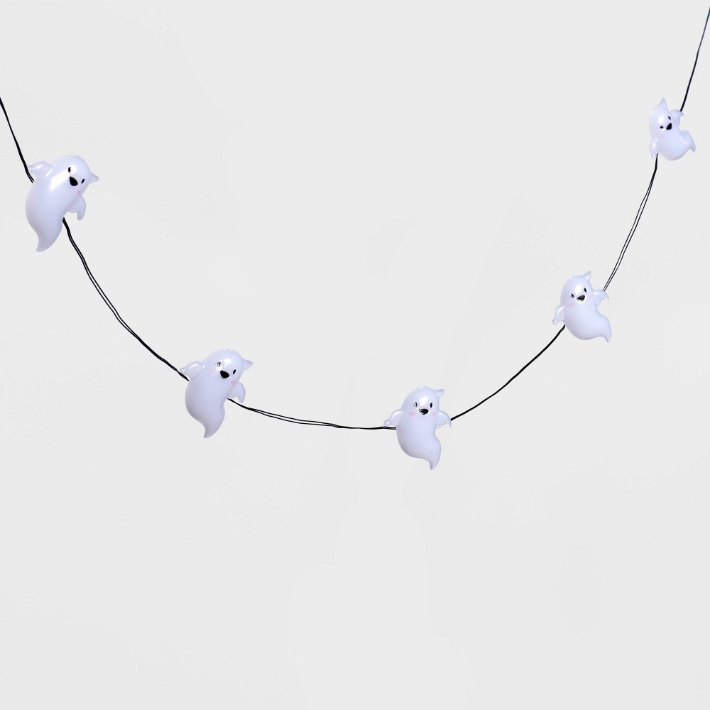slide 4 of 4, Ghost Reflector Cool White LED Bulbs Halloween String Lights - Hyde & EEK! Boutique, 1 ct