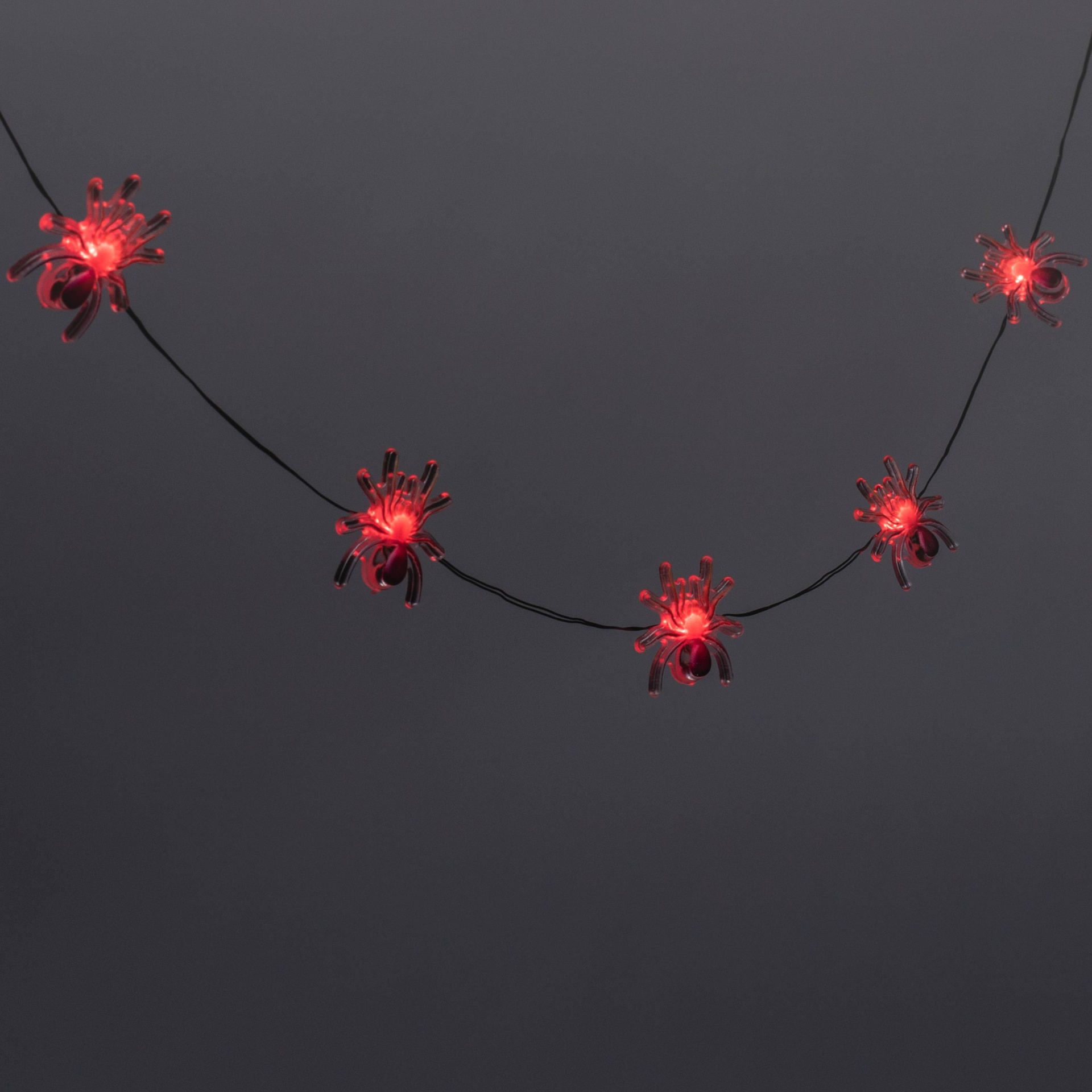 slide 1 of 4, Spider Reflector Red LED Bulbs Halloween String Lights - Hyde & EEK! Boutique, 1 ct