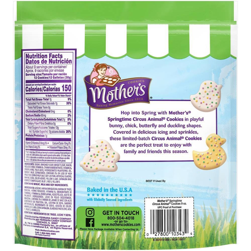 slide 2 of 3, Mother's Cookies Mother's Spring Animals, 9 oz