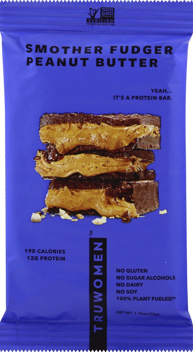 slide 2 of 6, Trubar Smother Fudger Peanut Butter Protein Bar 1.76 oz, 1.76 oz
