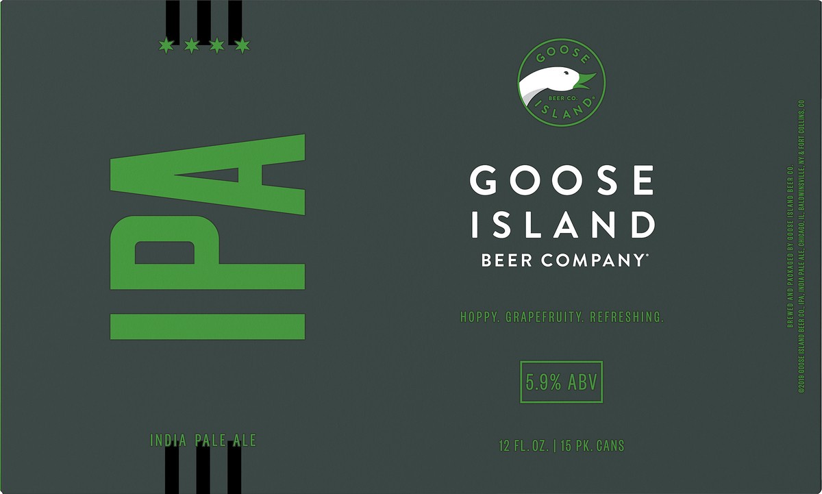 slide 1 of 5, Goose Island Beer Co. IPA Beer 15 ea, 15 ct; 12 oz