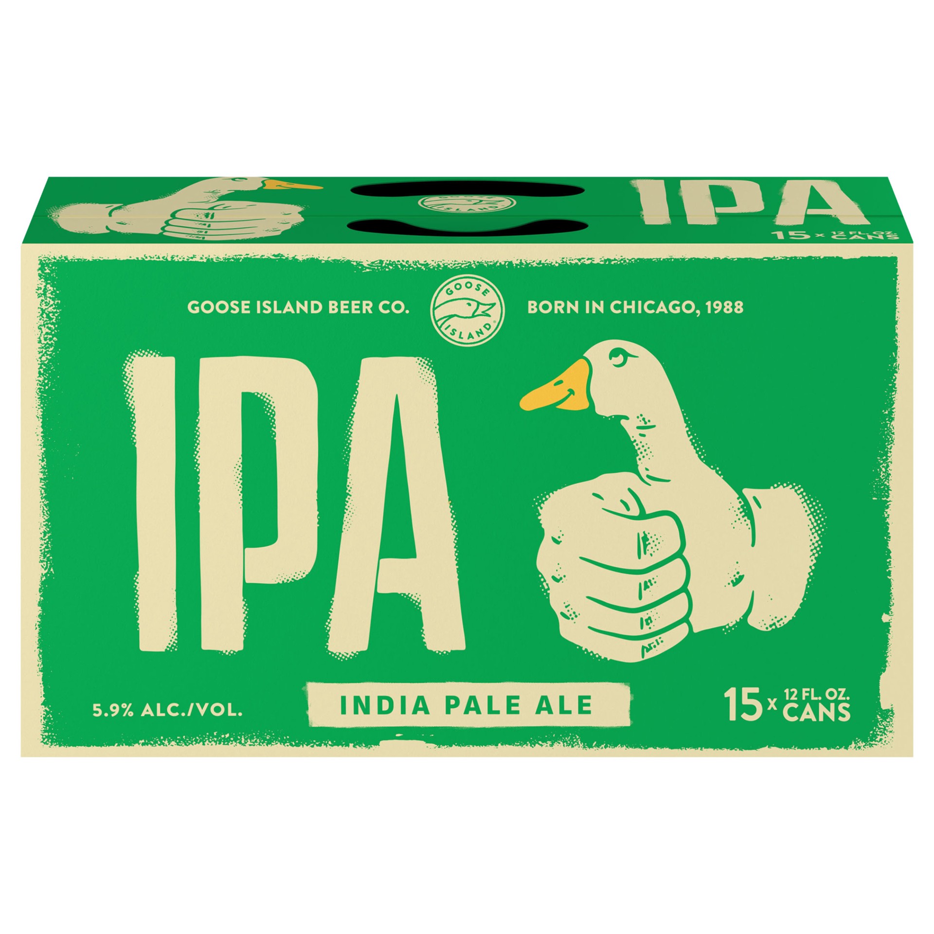 slide 1 of 5, Goose Island Beer Co. IPA Craft Beer, India Pale Ale, 15 Pack Beer, 12 FL OZ Cans, 180 fl oz