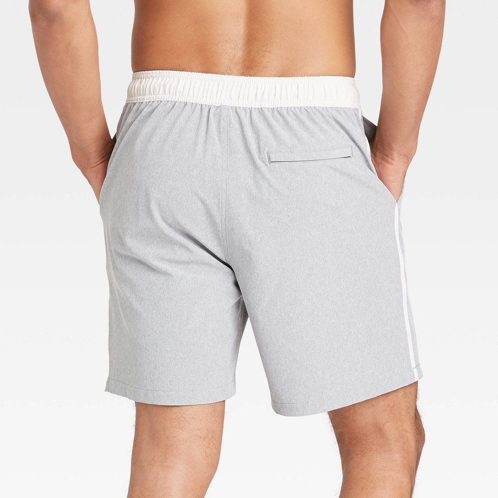 slide 2 of 3, Men's 7" Swim Trunks with Liner - Goodfellow & Co Gray S, 1 ct