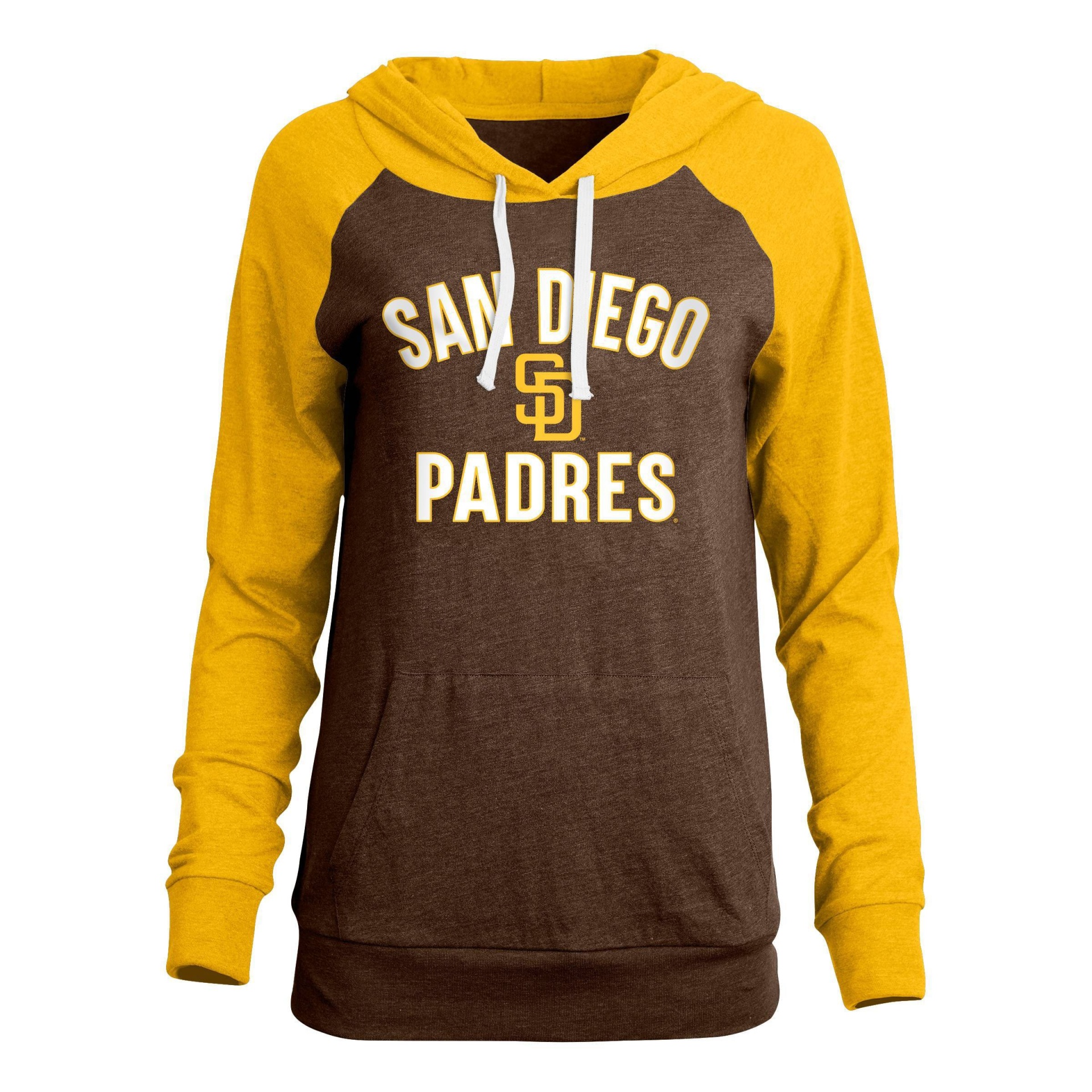 Mlb San Diego Padres Women's Lightweight Bi-blend Hooded T-shirt