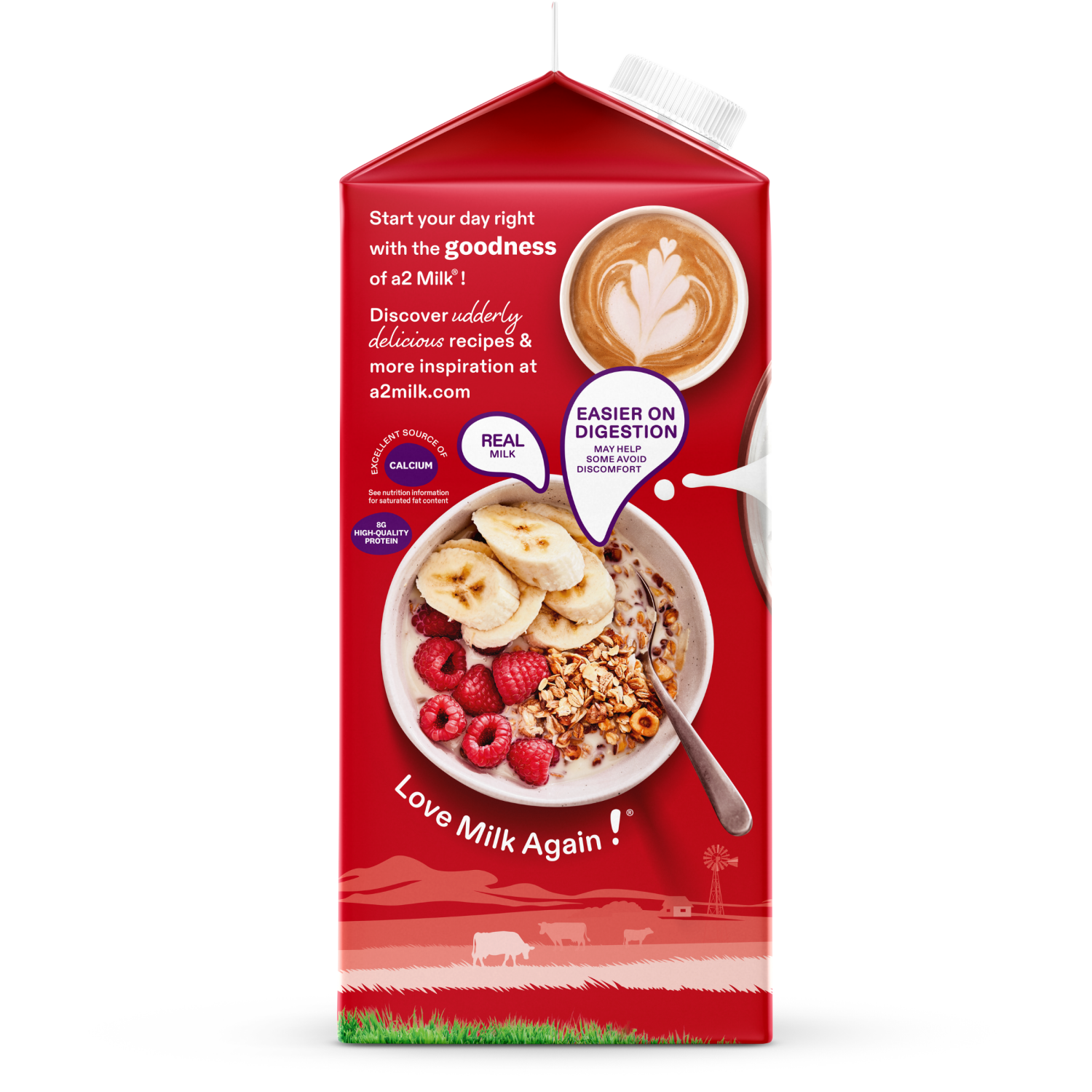 slide 4 of 4, A2 Milk Milk, Whole, 59 fl oz