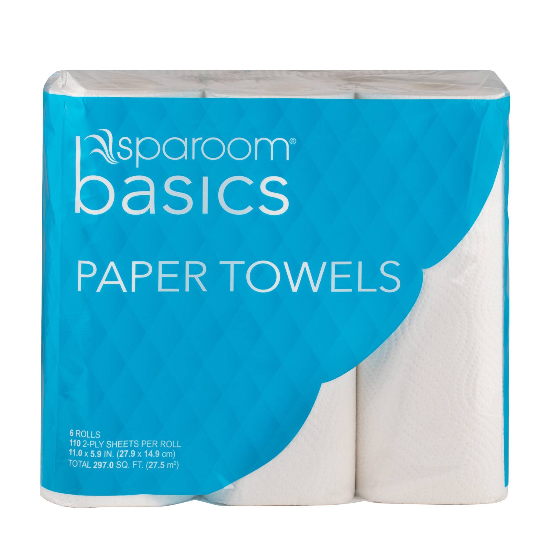 slide 1 of 4, SpaRoom Basics Paper Towels, 6 ct