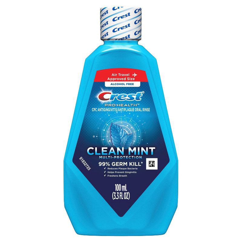 slide 1 of 6, Crest Pro Health Multi Protection Clean Mint Oral Rinse - Trial Size - 100 mL, 100 ml