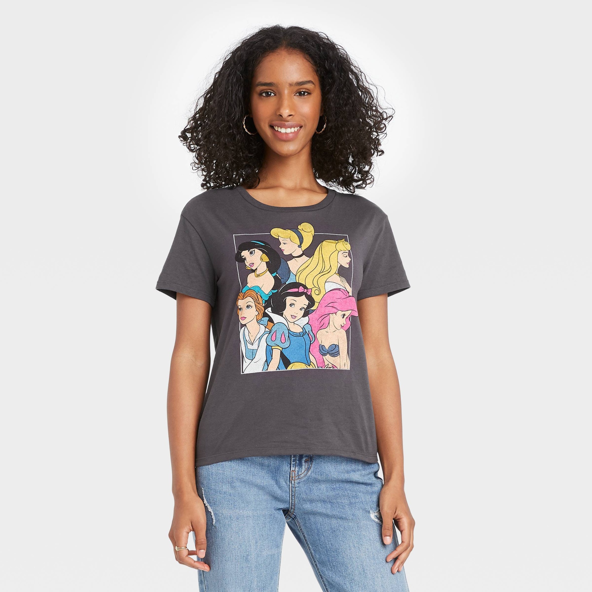 Vera Bradley Disney Short-sleeved Graphic T-Shirt Women in Disney Snow White Black/Yellow Large